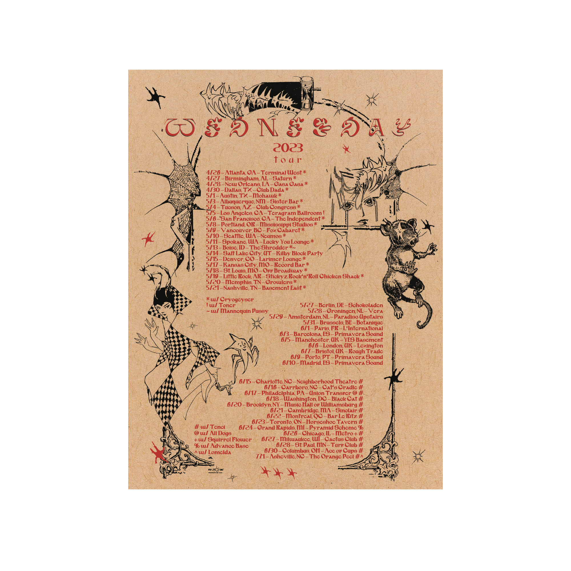 Rat Saw God 2023 Tour Poster